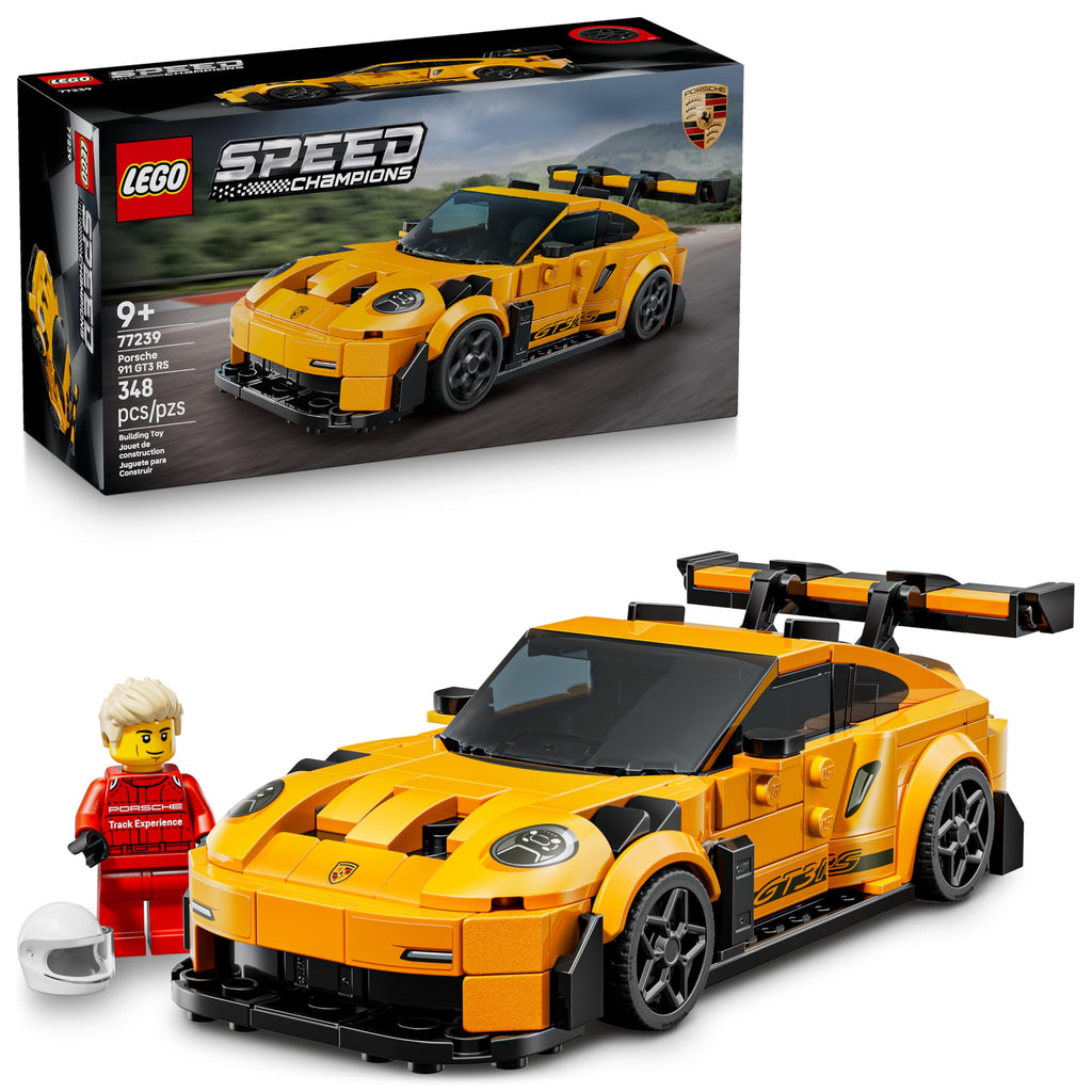 LEGO Speed Champions Porsche 911 GT3 RS Super Car Toy - Model Kit & Pretend Play Toy for Boys & Girls, Ages 9+ - Sports Car Building Set for Kids & Racing Fans - Gift Idea for Birthdays - 77239