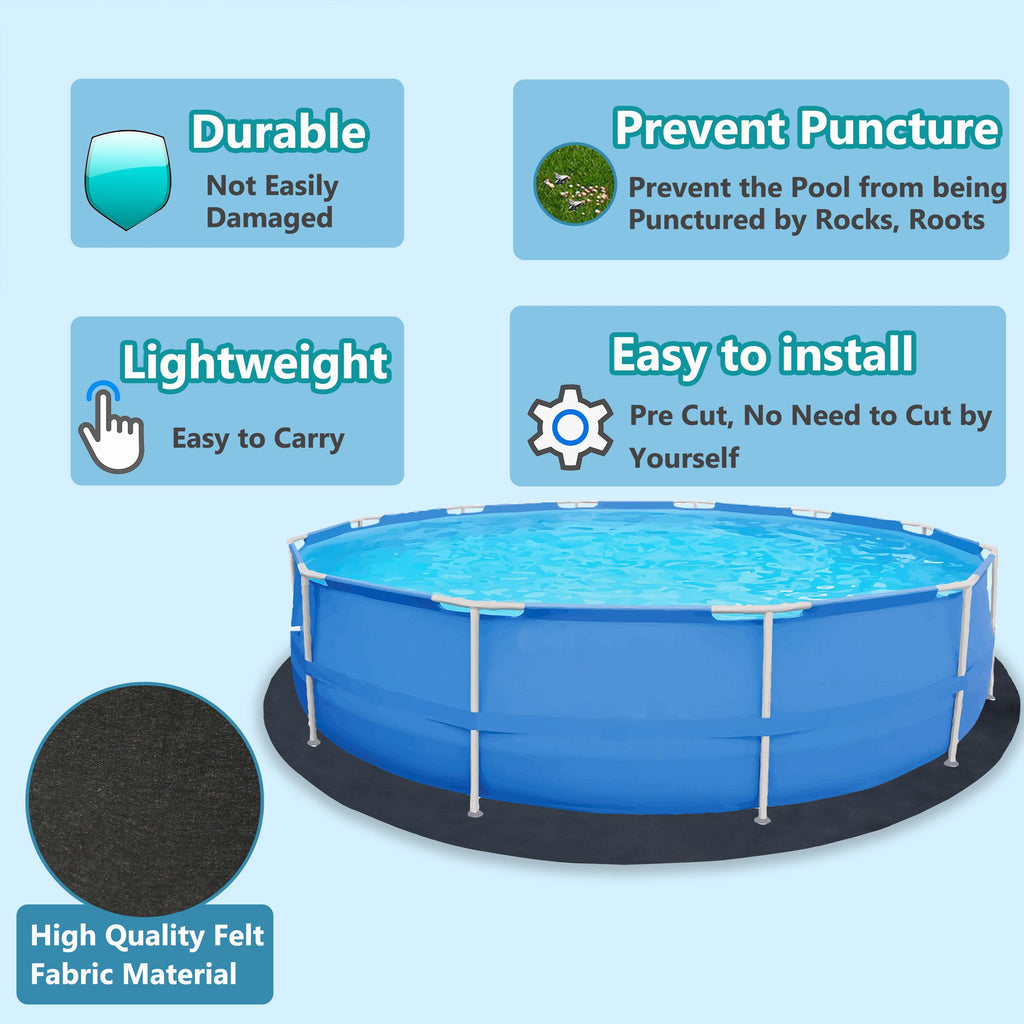 Ogrmar 18FT Round Pool Liner Pad, Durable for Above Ground Swimming Pools, Prevent Punctures and Extend The Life of Swimming Pool or Hot Tub Liner (18FT)