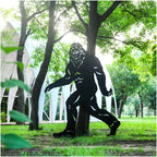 SRDJXY 7.4ft Bigfoot Outdoor Decor Metal Big Foot Sasquatch Gifts for Men Women Dad Bigfoot Silhouette Statues for Garden, Outside, Yard Art, Patio, Yard Display, Forests, Lawn Decorations
