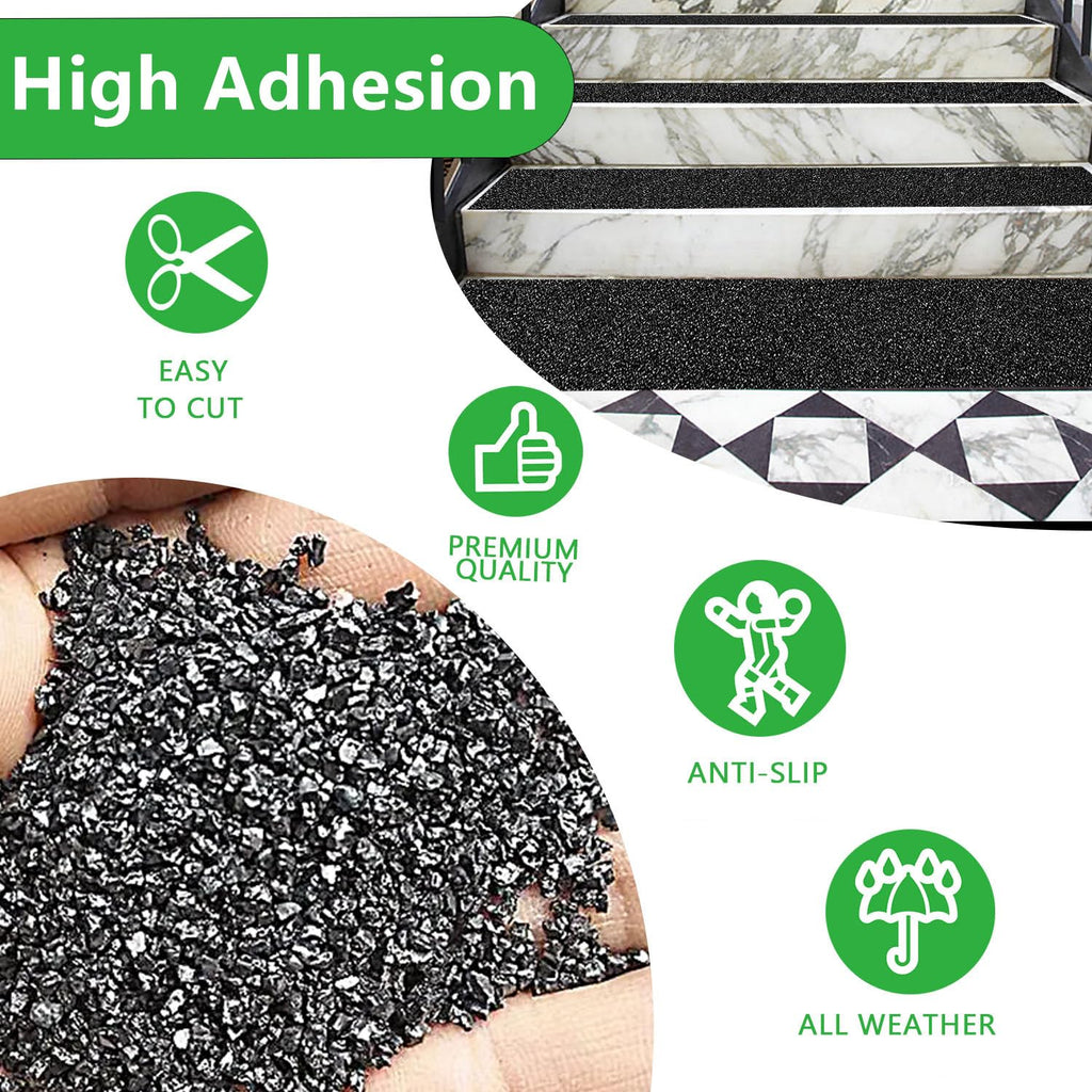 COSIMIXO 12" x 35Ft Heavy Duty Anti Slip Tape,Best 80grit Friction,Grip,Abrasive for Stairs Outdoor/Indoor,Skateboard Grip Tape Safety Non Skid Tread Staircases Anti-Slip Traction Tape Black