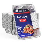 9x13 Aluminum Foil Pans (30 Pack) Disposable Foil Pans for Heating