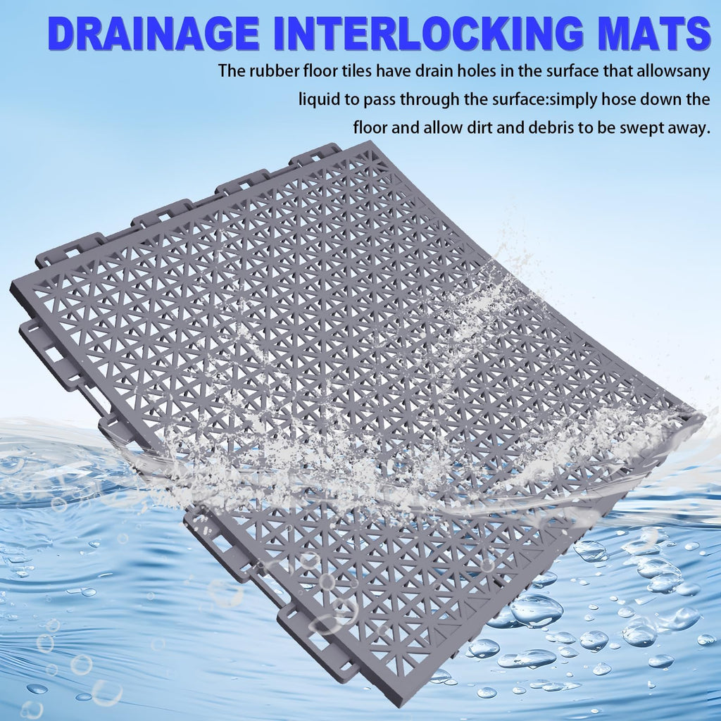 16 PCS Modular Interlocking Cushion Interlocking Floor Tiles with Hole