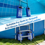 MUSCCCM 50LB Heavy Duty Pool Ladder Weights Bag, 500D PVC Universal Sand Bags Step Anchors Above Ground and Inground Pool Step Sand Bags with Handles, Pool Waterproof Foldable, Leak-Proof (2 Pack)