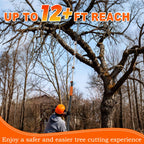 SISUPASSIE 20FT Reach Pole Saw for Tree Trimming, Telescoping Tree Pruner Extendable with 3-12FT Extension Pole, Manual Saw for Garden, Patios, Yard