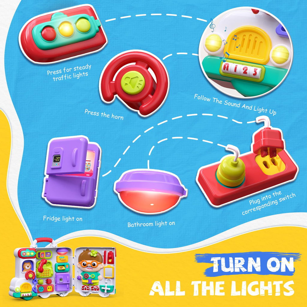 Montessori Busy Board Toys for 1 Year Old Boy, 1 Year Old Boy Birthday Gift
