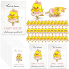 Hinly 36 Set Dance Gifts Bulk Include Ballet Duck Pins Brooches with You've Been Dance Ducked Greeting Card Inspirational Gift Accessories for Dancers Ballerina Party Favors (Pink)