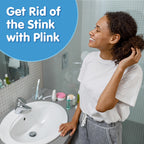 Plink Fizzy Drain Cleaner and Freshener, Prevents Drain Clogs and Buildup, Removes Odors from Bathroom and Kitchen Sinks, Septic-Friendly, Made in the USA, Lemon Scent, 18 Tablets