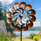 Pure Echo Large Wind Spinners Outdoor - 84" H Kinetic Metal Garden Decor