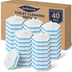 Swilsweep 40 Count Toilet Bowl Wand Refills, Disposable Toilet Cleaner Refills, Disposable Wand Heads Compatible with Clorox and the Most Toilet Brushes