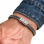 Personalized Silver Stainless Bracelet, 1-10 Bead, Custom Engraved Gift