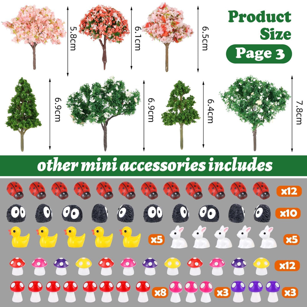 HIYZI 109 Pcs Fairy Garden Accessories Miniature Fairy Figurines Kit
