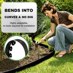 3 Inch x 50FT Garden Edging Border,Landscaping with 75pcs Spikes