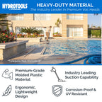 SWIMLINE HYDROTOOLS Manual Pool Vacuum Head Attachment For Inground & Above Ground Pools |Weighted Swimming Pool Vac Head Clear Triangle Shape W/ Bristles| Swivel Hose 1-1/4 or 1-1/2’’| 8145