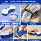 CELOX Kitchen Scrub Brush Set with Ergonomic Handle, Deep Cleaning Brushes, Include Dish Brush (Blue)
