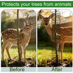 Augshy 10-Pack Tree Trunk Protectors, 17 × 13 Inch Expandable Metal Guard