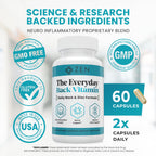Zen Nutrients The Everyday Back Vitamin for Lower Back Relief & Nerve Function Support Supplement - Back, Disc and Nerve Relief with Alpha Lipoic Acid, Turmeric & Glucosamine (60 Capsules)