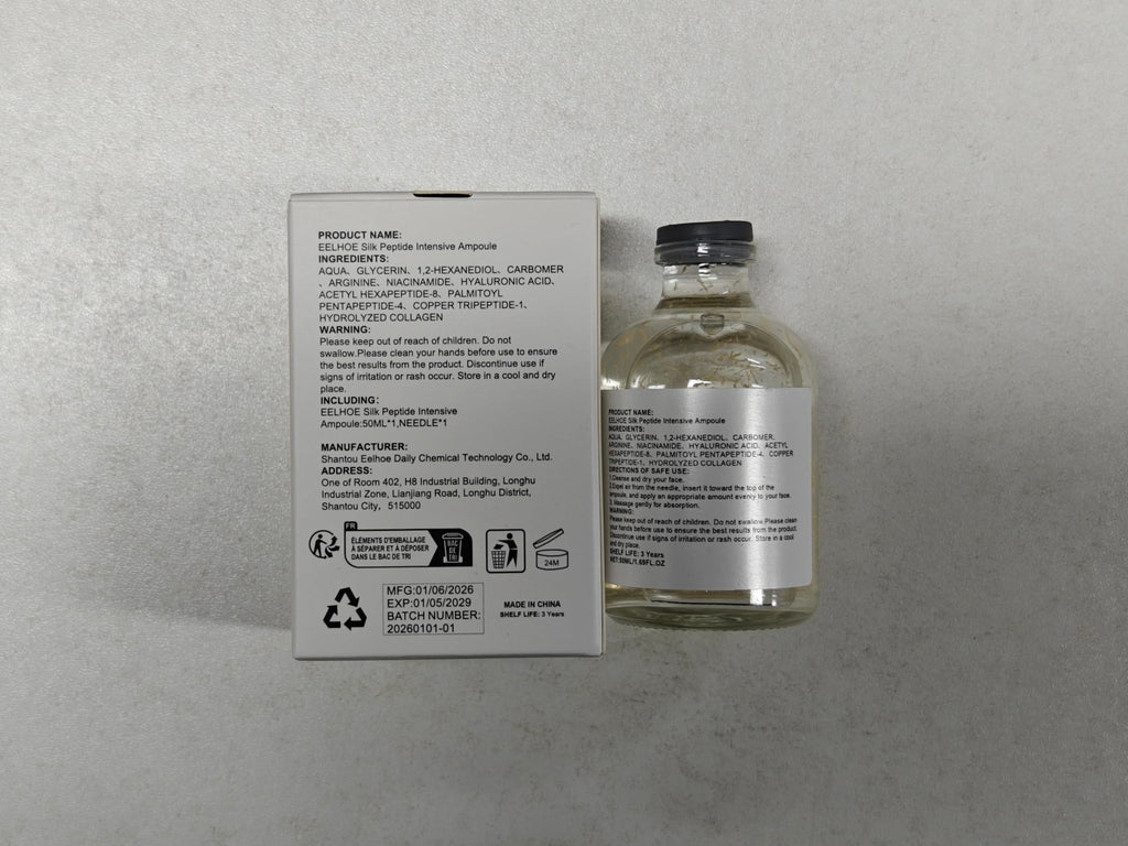 Deep Collagen Silk Peptide Lifting Ampoule Serum，Korean Facial Essence,Firming Wrinkle-Smoothing Hydrating，Non-Greasy Gentle Formul 50ML/1.69FL.OZ