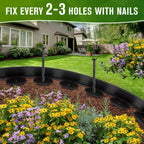 3 Inch Landscape Edging, 3" x 100' Garden Edging, 3 Inch No Dig Edging for Landscaping with 120 Pcs Anchoring Spikes and 5 Pcs Connectors Flexible Landscape Border Edging for Landscaping(Black)