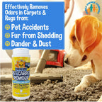 Bodhi Dog Natural Carpet Deodorizer Powder - Dry Pet Smell Eliminator & Urine Odor Remover - Loosens Fur & Dirt - Plant-Based Room Freshener for Vacuuming Home with Pets - Fresh Laundry (Pack of 3)