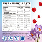 Sept Yan Saffron Gummies Kids with Magnesium L-Theanine Vitamin D3 B6 B12 Saffron for Kid Focus Mood Support Natural Saffrons Extract Supplement for Active Children Calm 60 Count Strawberry Sugar Free