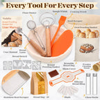 Sourdough Starter Kit, Sourdough Bread Baking Supplies, Sourdough Kit for Modern Home and Kitchen, Sourdough Bread Basket, Sour Dough Kit, Bread Making Tools Kit Gifts for Bakers Women Wife Mom