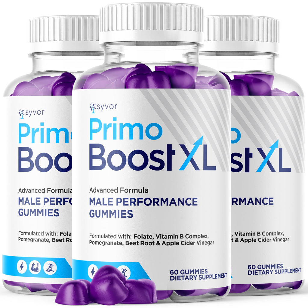 (3 Pack) Primo Boost XL Gummies, Official Primo Boost XL Gummys with All Natural Ingredients, Advanced PrimoBoost Health & Wellness Formula with Max Strength Active Lifestyle Vitamins (180 Gummies)