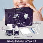 DenVana Dental Cement Kit – Zinc Oxide Eugenol Temporary Filling & Crown Repair | Tooth Repair Kit for Broken or Loose Caps, Bridges & Dentures | Strong Adhesive Glue | Instant Smile Fix | US Brand