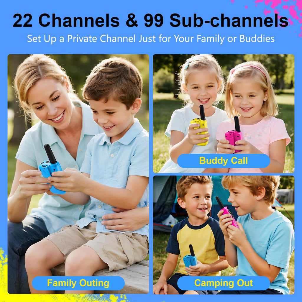 Walkie Talkies for Kids Games Outdoor Toys for 3-12 Year Old Boys Girls