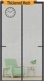 Upgraded Magnetic Screen Door Thicker 250g/m² Reinforced Mesh,36 Longer Magnets,Door Screen Magnetic Closure for Single Door,Screen Size 34 x81 Inch,Fit Doors to 32 x 80 Inch