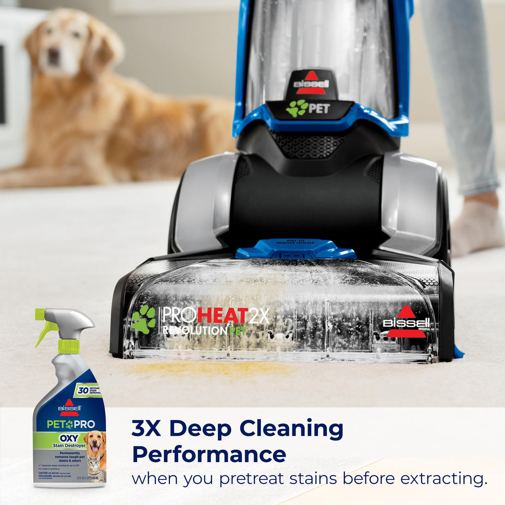 Bissell PET PRO OXY Stain Destroyer for Carpet and Upholstery, 22 oz, 17739, 2 Count (Pack of 2)