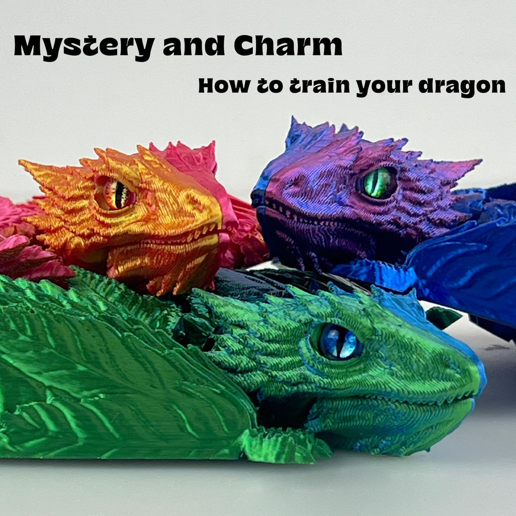 SGYYSG Feathered Wyvern Dragon,3D Printed Dragon, Articulated Dragon with Wings, 3D Printed Toys, Desktop Pet - Indulge in The Enchanting Realm of Dragons (Rainbow Noctilucent)