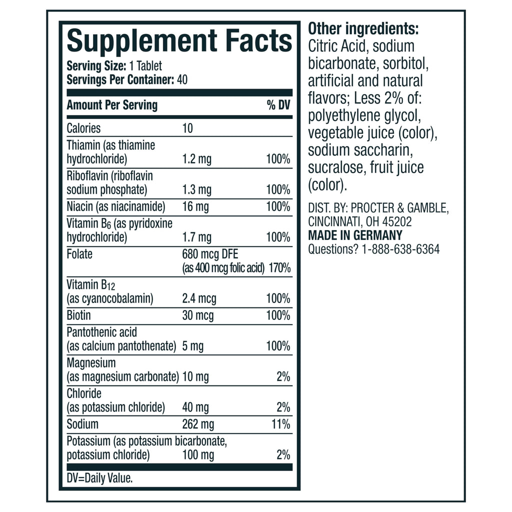 Voost, Hydration, Electrolyte and Hydration Tablet, B Vitamins, Daily Vitamin Supplement, Effervescent Drink Tablet, No Sugar + Low Calorie, Fruit Punch Flavor, 40 Count