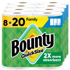 Bounty Quick Size Paper Towels, White, 8 Family Rolls