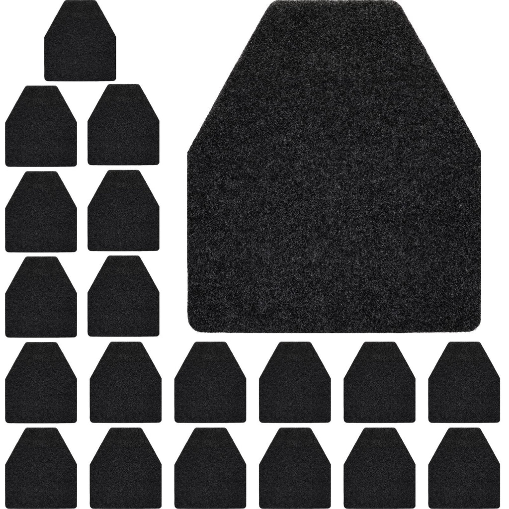 Nuanchu 20 Pack Urinal Mats for Men Bathroom, Large, Black