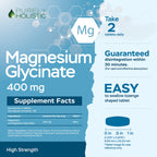 Magnesium Glycinate 400mg - 270 Magnesium Tablets (not Capsules) - 400 mg Elemental Magnesium - Highly Bioavailable - Vegan and Vegetarian - for Improved Sleep, Stress Relief & Cramp Defense
