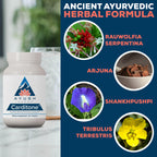 Ayush Herbs Carditone - Natural Heart Health Supplement for Women & Men, BP Formula, Holistic Heart Supplement with Rauwolfia, Arjuna, Calcium, and Magnesium - 120 Servings