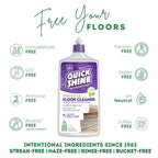 Quick Shine Hardwood Floor Cleaner 27oz, 2Pk| Use in Spray & Vac Mops| Removes Dirt & Scuff Marks| Ready-to-Use, Streak Free, No Rinse| Safer Choice Cleaner| Perfect for Gentle and Effective Cleaning
