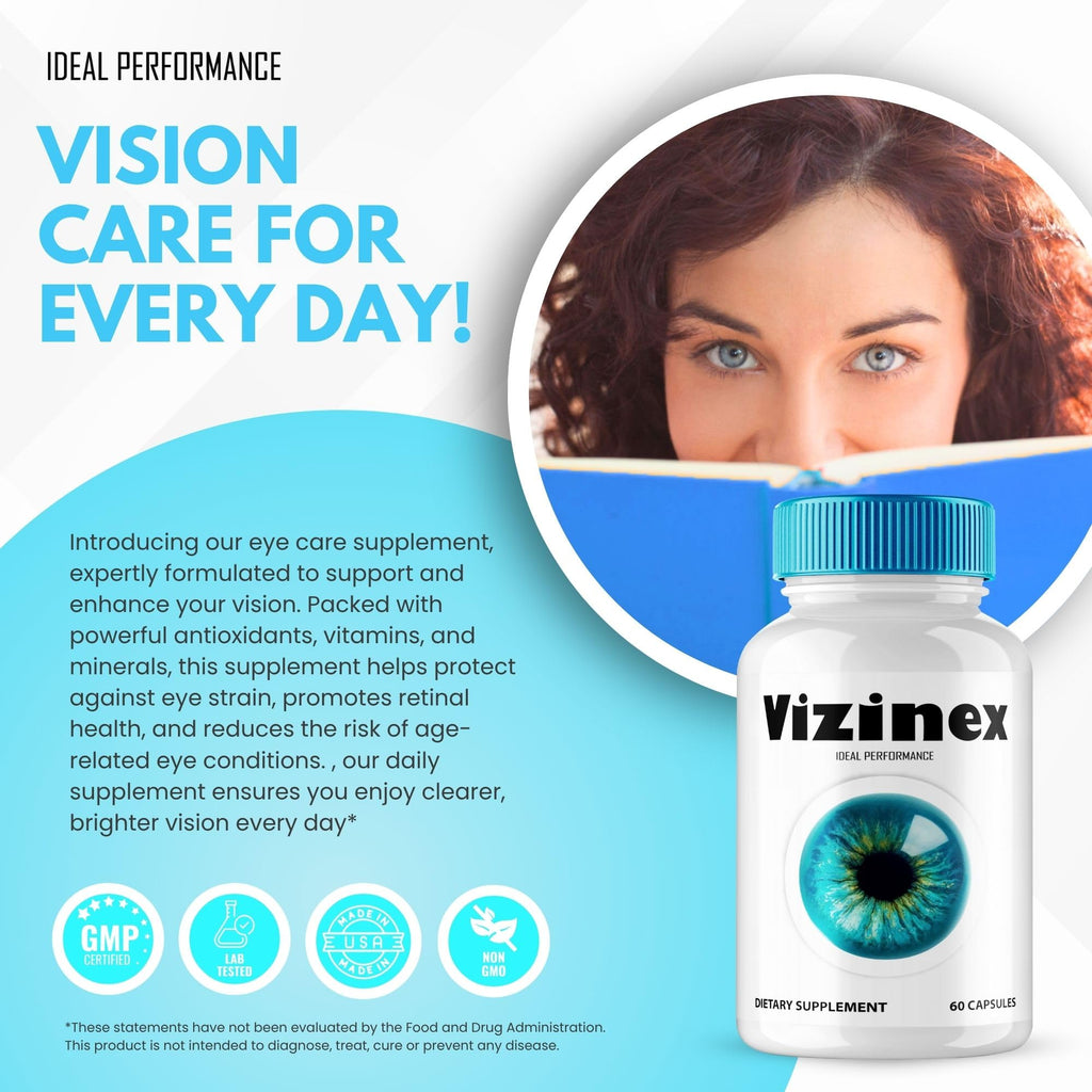Vizinex Eye Health Supplements Capsules, Official Vizinex Eye Vitamin Pills - Extra Strength All Natural Vizi Nex for Visual Wellness & Crystal Clear Vision, Premium Blend Reviews (5 Pack)