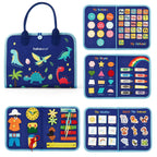 Busy Board for Toddlers -  Toys Preschool Learning Activities with Life Skills, Alphabet, Number, Shape, Color, Animal, Weather - Toddler Boy Learning Educational Toys, Travel Toys