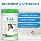 resplabs CPAP Mask Wipes Unscented Cleaner for Full Face, Nasal Masks & Supplies 110 Wipes