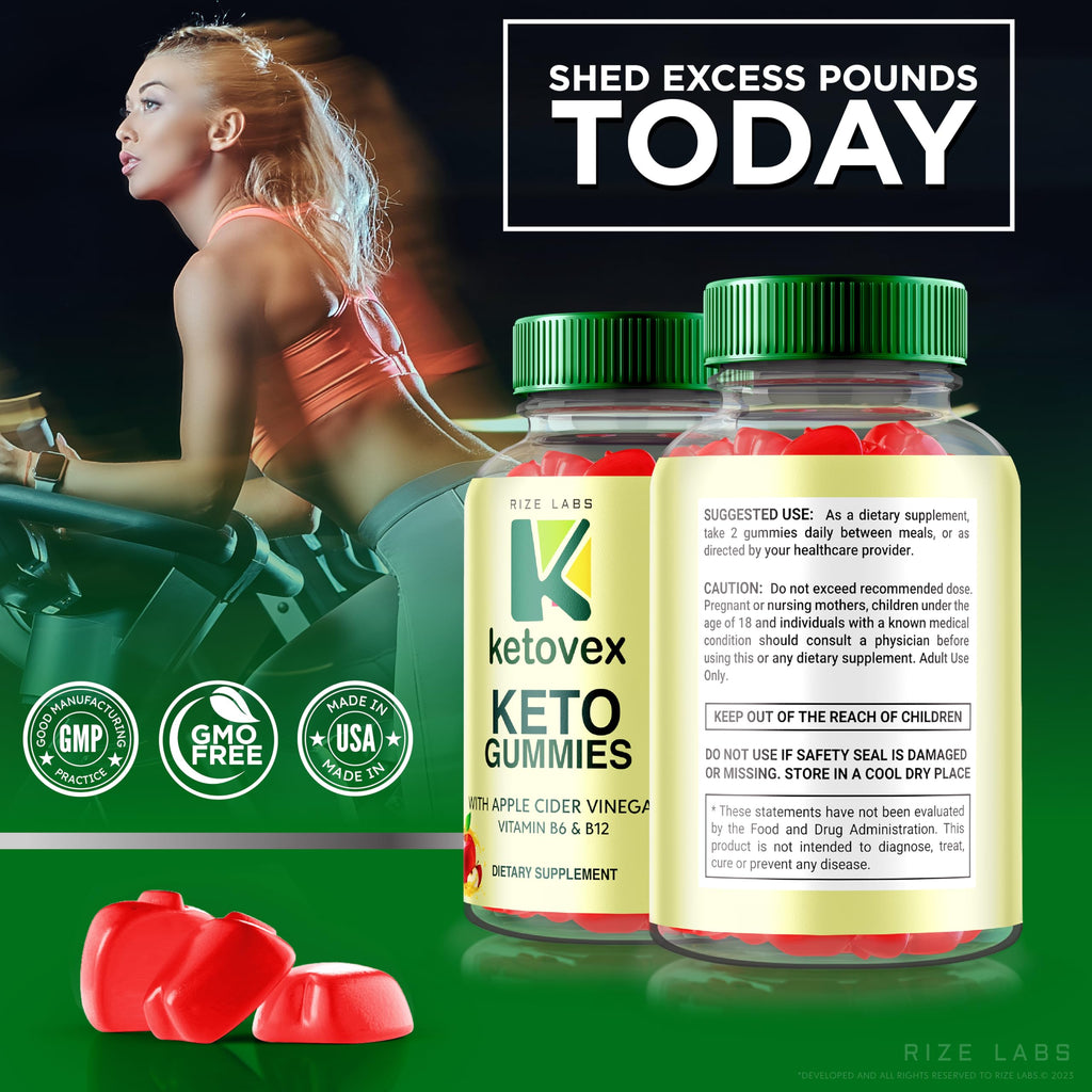 rize labs Ketovex Keto Gummies for Weight Loss, Advanced Formula Apple Gummy Gomitas Ketosis Carb Support - Pack of 5(300 Gummies)