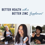 Chelated Zinc Supplements | Zinc Glycinate 30mg | Highly-Absorbable TRAACS Chelated Bisglycinate, Vitamin B6 and BioPerine | Immune Support, Acne & Energy | Non-GMO, Gluten-Free | 120 Capsules