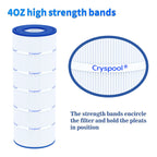 Cryspool® 08032 Filter Compatible with UHD-SR100, Flo WC108-58S2X, 100TX, 100TXR, T-100TX, T-100TXR, Posi-Flo II PTM100, PSR100, FC-2550, 102 Sq. Ft Pool Filter Cartridge, 1 Pack