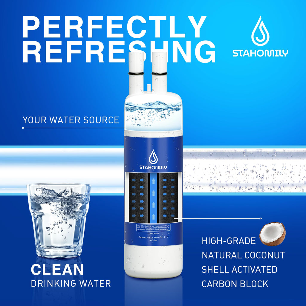 W10295370A Water Filter Replacement for Whirlpool EDR1RXD1, Everydrop Filter 1, W10295370, WHR1RXD1, KAD1RXD1, P4RFWB, P8RFWB2L, Compatible with Kenmore 46-9930, 46-9081, 3 Pack