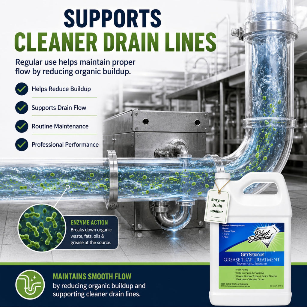 GET SERIOUS Grease Trap Treatment - Grease Trap Cleaner and deodorizer - 1 Gallon
