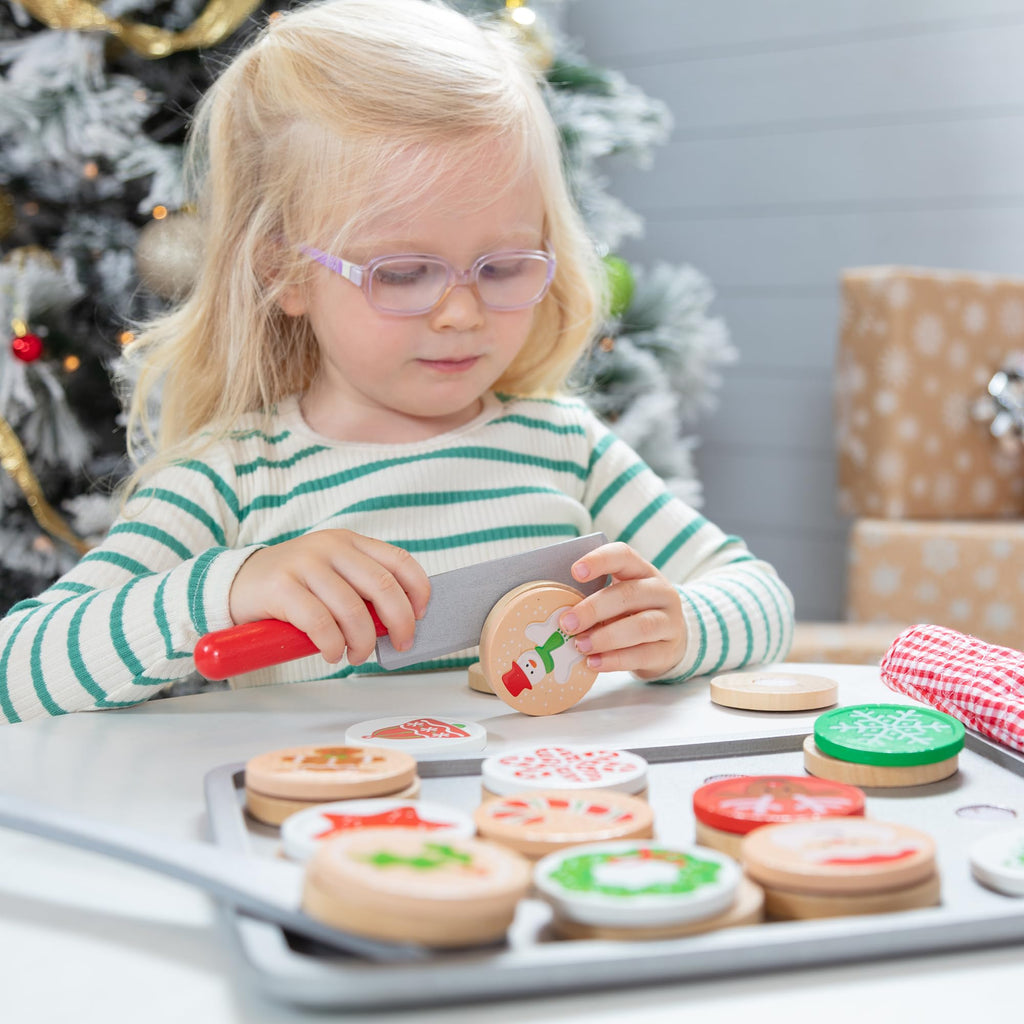 Melissa & Doug Slice & Bake Christmas Wooden Cookie Play Set