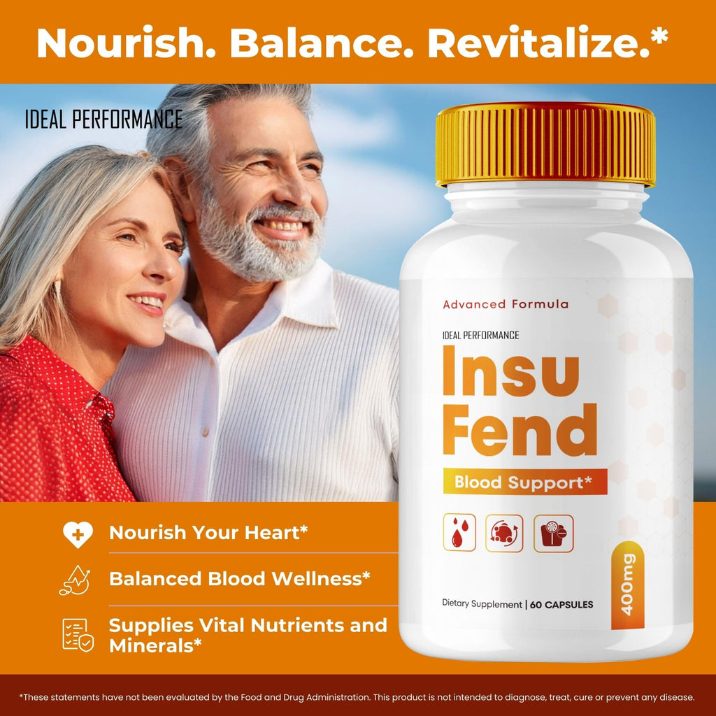 Insufend Blood Support Capsules, Insufend Advanced Blood Formula Supplement Pills - Maximum Strength, All Natural Support for Healthy Circulation & Stable Levels, Insu Fend Reviews (60 Capsules)