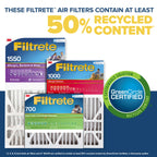 Filtrete 20x25x5 Air Filter MERV 12, MPR 1550 Certified Asthma & Allergy Friendly 1-Pack, Fits Trion AirBear, AC Furnace HVAC Filters, Pleated Electrostatic (Actual Size 19.56 x 24.13 x 4.75 in)