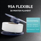 SUNLU TPU Filament 1.75mm, 95A Flexible 3D Printer Filament, Soft TPU 1kg Spool (2.2 lbs), Dimensional Accuracy +/- 0.03mm, Fit Most FDM Printer (White 2-Pack)