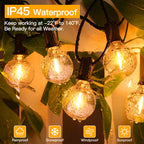 Ollny Outdoor String Lights, 50FT LED Patio Lights Waterproof Plug in